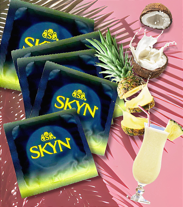 Презервативи безлатексні поліізопренові із запахом коктейлю SKYN Pina Colada (по 1шт), фото 1
