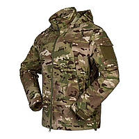 Куртка, тактическая парка, одежда летняя рип-стоп мультикам с капюшоном, камуфляжная военная форма