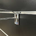 Гачок подвійний з ценникодержателем хром. у екопанель 20 см, товщ. 4 мм., фото 2