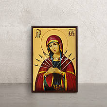 Ікона Божа Матір Семистрільна розмір 10 Х 14 см
