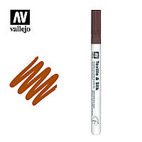 Коричневий. Маркер для текстилю VALLEJO TEXTILE SILK 40214