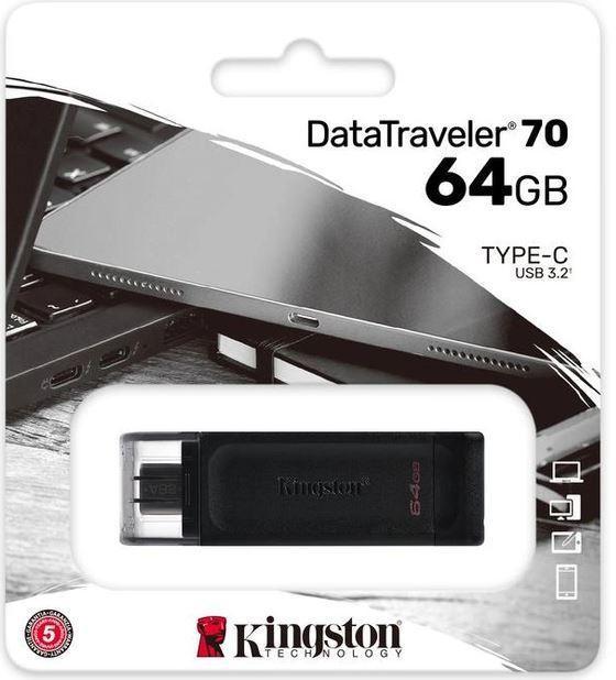 Флешпам'ять USB Kingston DataTraveler 70 64 GB USB Type-C (DT70/64GB), flash пам'ять