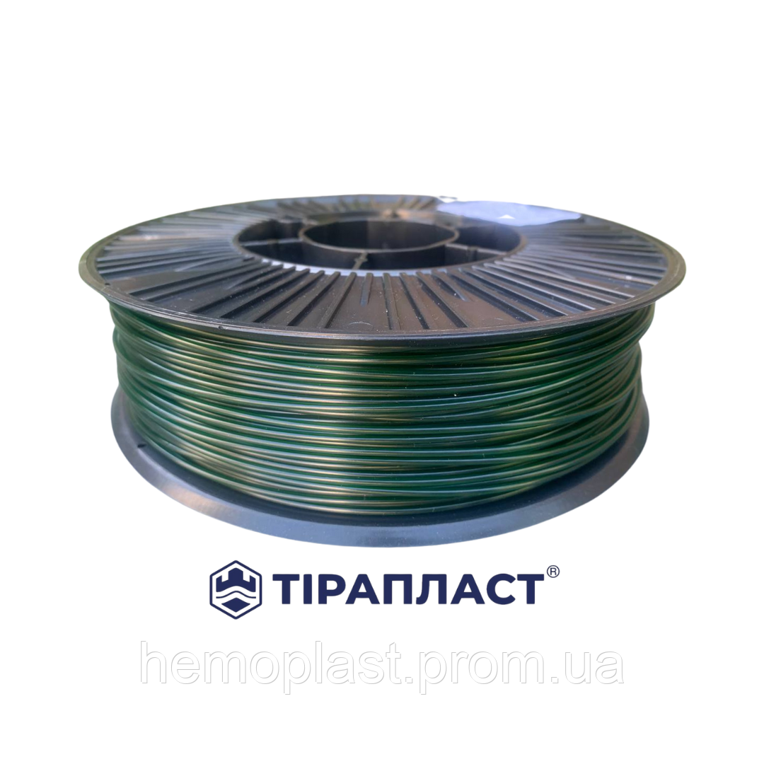 Філамент PETG 1.75 мм, 3,0 кг, темно-зелений (пластик для 3D-принтера), ТІРАПЛАСТ, фото 1