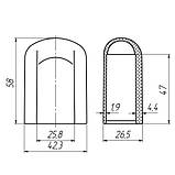 Заглушка овальна 20х38 мм зовнішня горизонтальна, фото 3