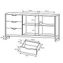 Комод в вітальню з ЛДСП 2D3S/160 Arden (Garden) Perfect Home, фото 2