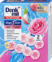 Туалетные блоки для унитаза Denkmit Magic Twist (Роза-Личи) 2 шт.