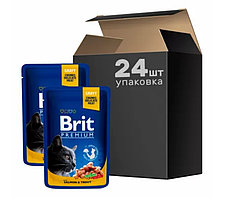Brit Premium Cat pouch 100 г *24 шт. паучі для кішок (лосось і форель)