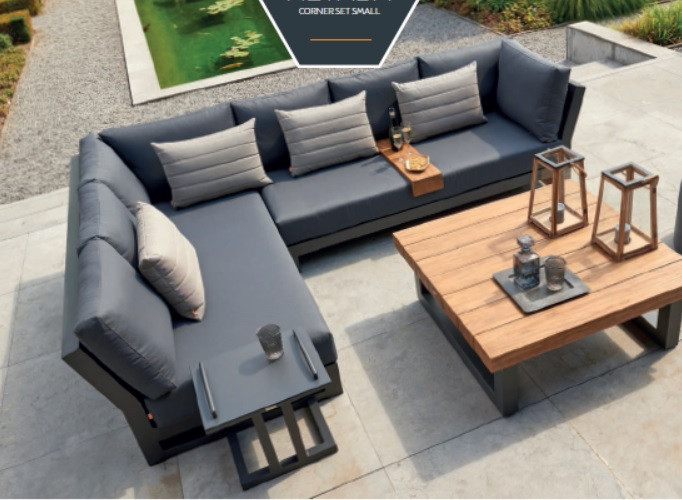 Кутовий диван на террасу вуличні меблі