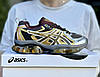 Чоловічі кросівки Asics Gel-Quantum Kinetic Gold Silver (Золоті) Взуття Асікс Гель Квантум сітка текстиль шкірян вставки демісезон, фото 3