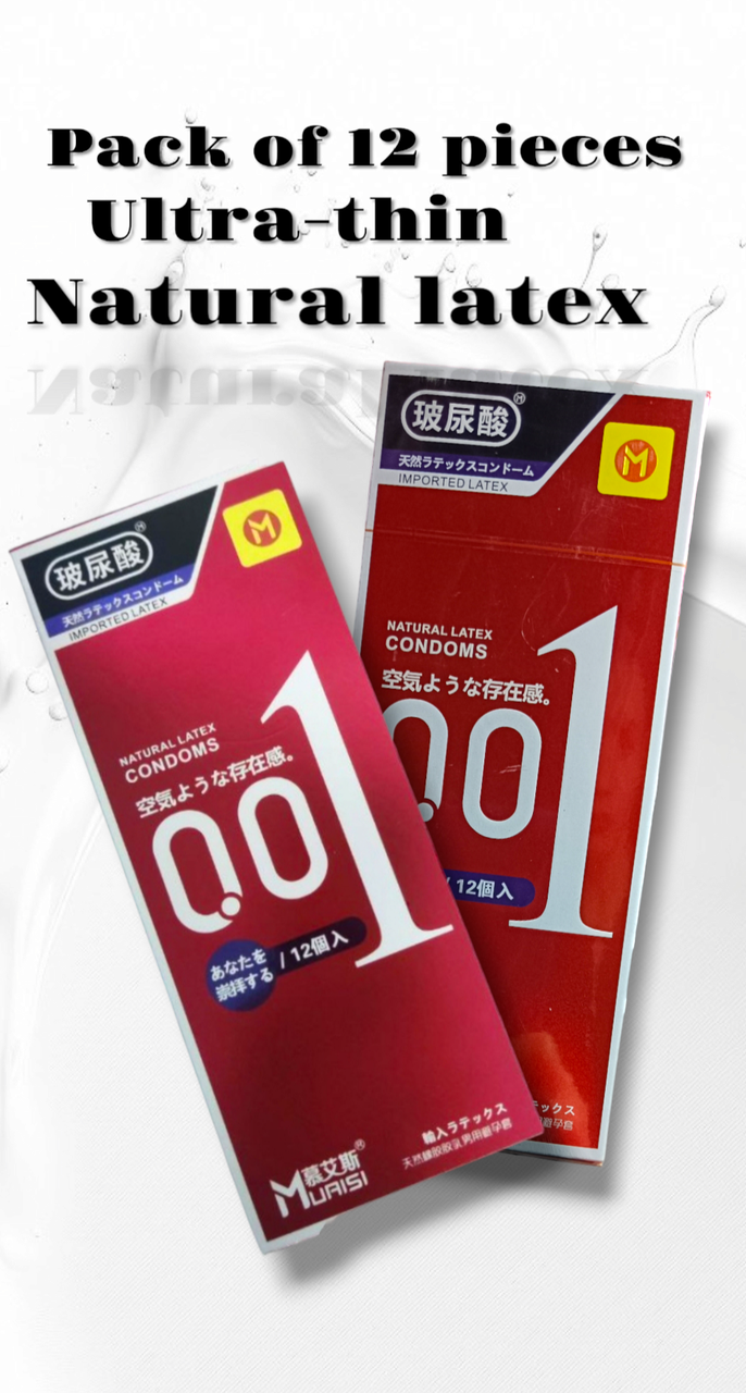 Презервативи Muaisi ультратонкі з натурального латексу (паковання 12 шт.), фото 1