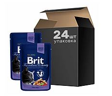 Brit Premium Cat pouch 100 г *24 шт. паучі для кішок (тріска)