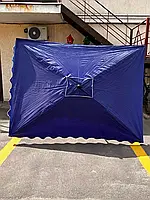 Парасолька квадратна 2х3 4 спиці з вітровим клапаном посилена, Синій Blue