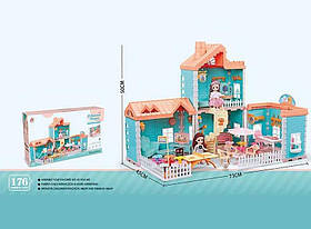 Будиночок 668-7 (8) 176 деталей, складна конструкція, меблі, ігрові фігурки, в коробці