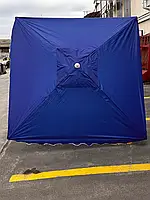 Парасолька квадратна 3х3 4 спиці з вітровим клапаном, Синій Blue
