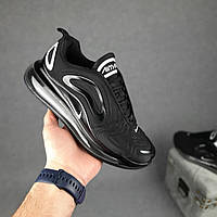 Кроссовки Nike Air Max 720 мужские, кроссовки найк аир макс 720 черные, найки мужские тканевые, найк эир макс