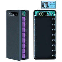 Корпус коробка Power Bank DIY 8 x 18650 LCD 2xUSB, Type-C 2xLED