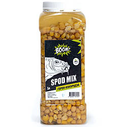 Готове зернове підгодовування відварене Spod Mix Boom 1л. (Горох-кукурудза)