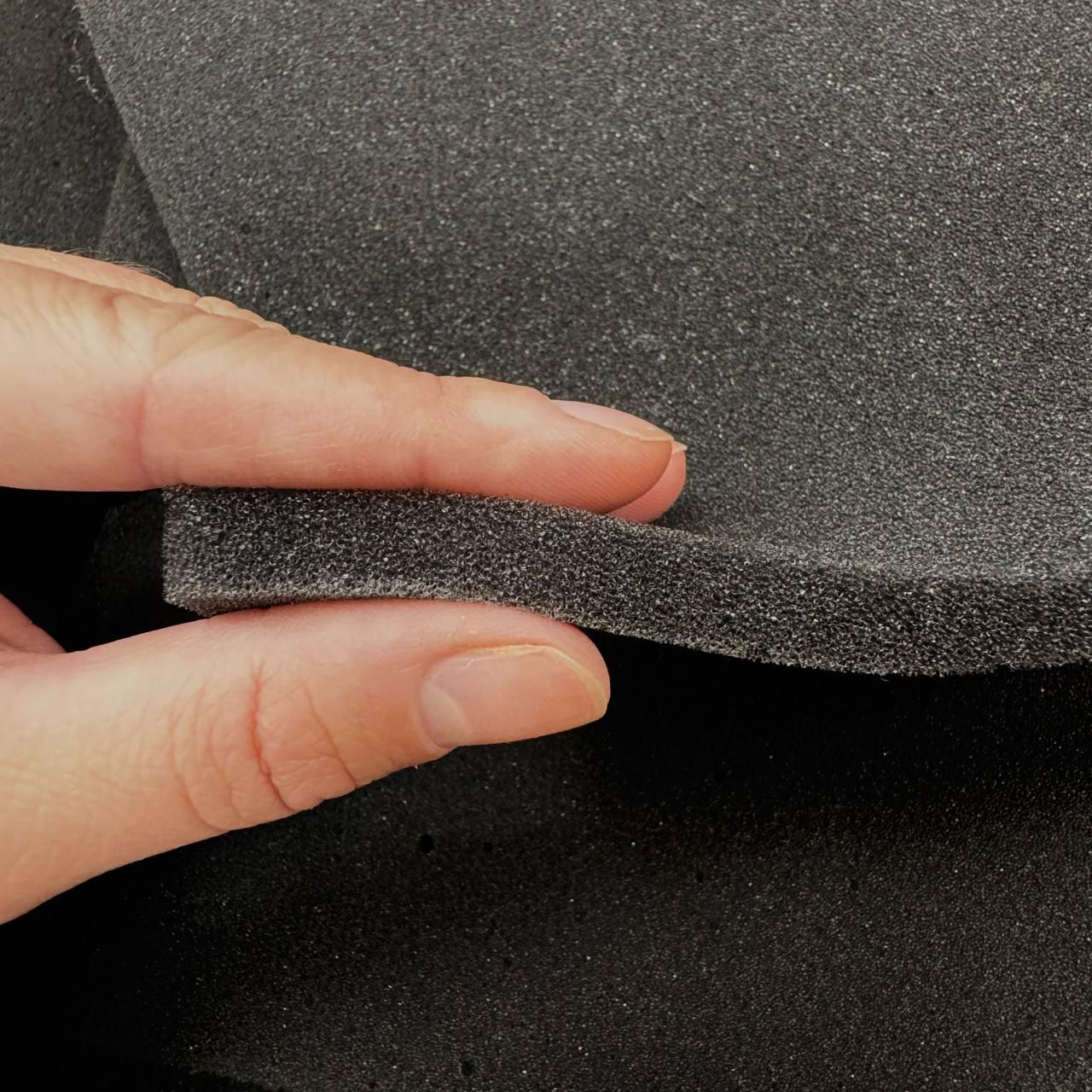 Поролон 20 мм (2 см)  Чорний графіт для ложементів 1х2 м, фото 1