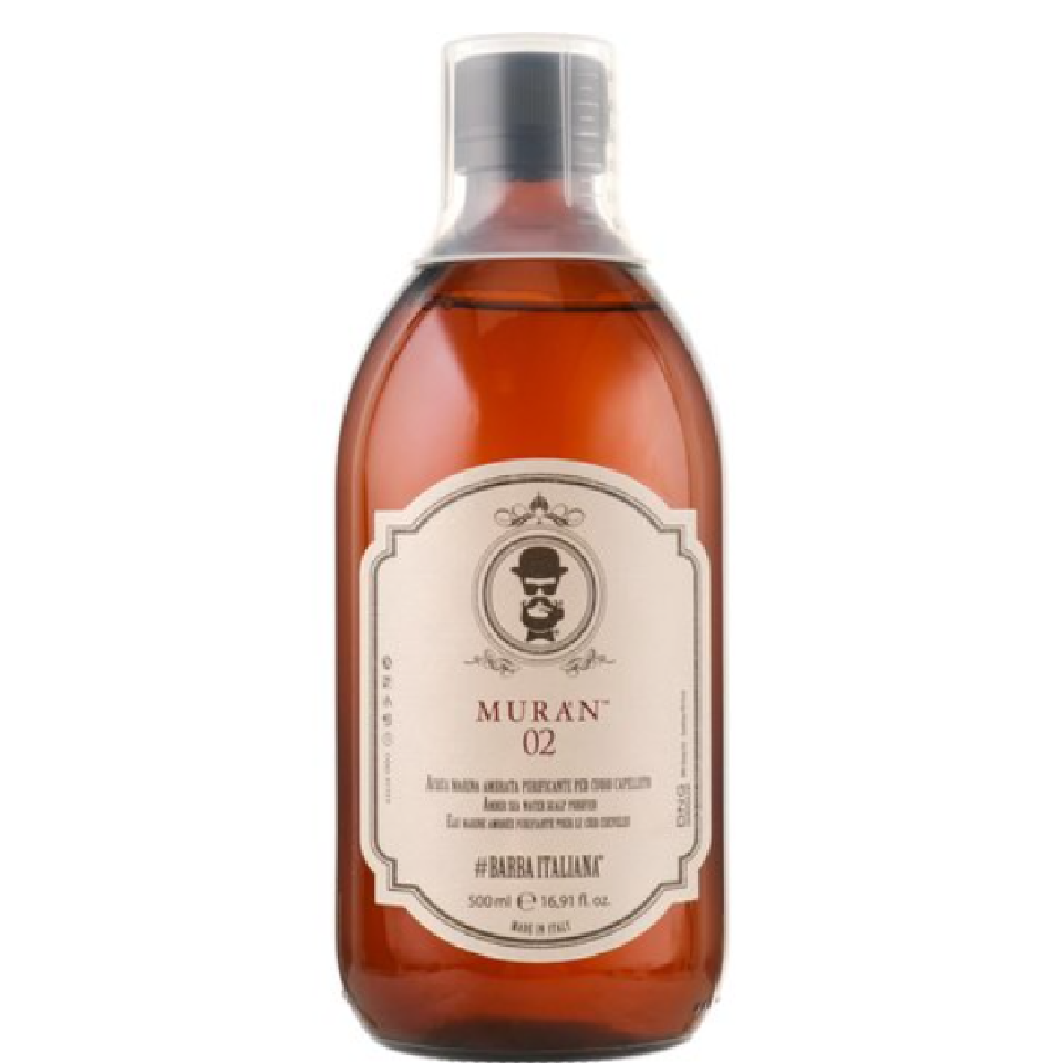 Очищуюча бурштинова морська вода для шкіри голови Barba Italiana Muran 02, 500 ml (BI77777 M), фото 1