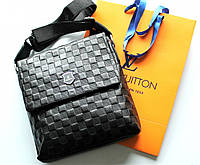 Чоловіча шкіряна сумка Louis Vuitton чорна