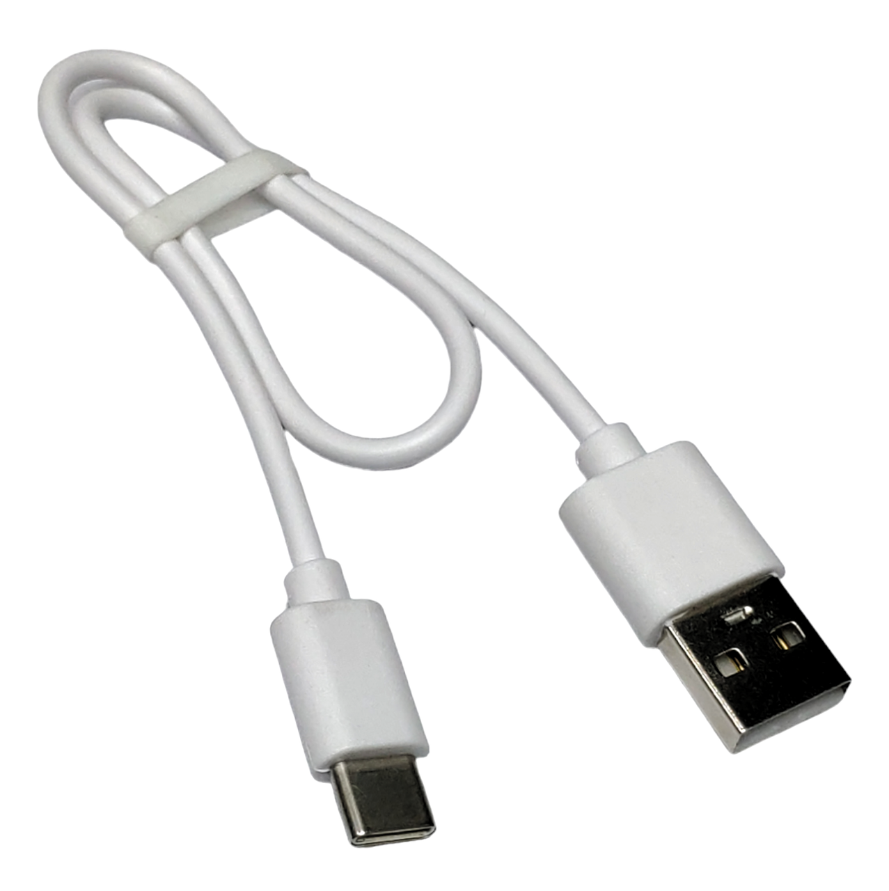 Кабель USB 2.0 AM to USB Type-C 0.25 м для заряджання та живлення білий