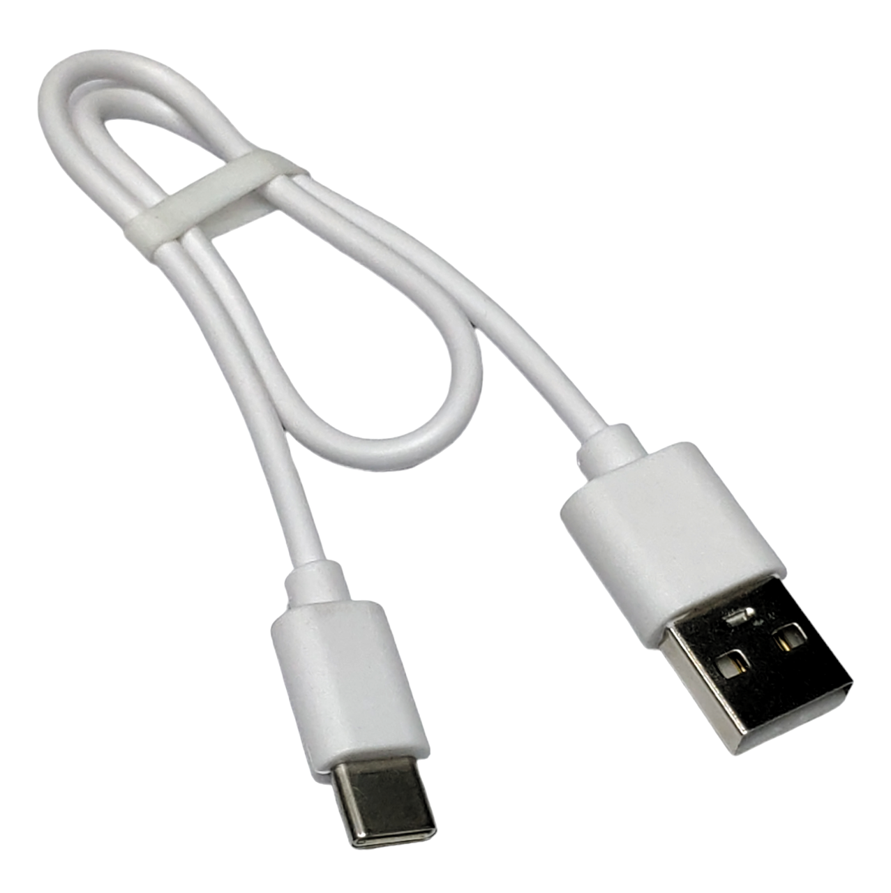 Кабель USB 2.0 AM to USB Type-C 3A 0.3м шнур зарядки живлення білий