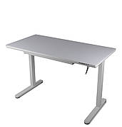 Регульований стіл Barsky StandUp white glass 1200*600 BST-12new