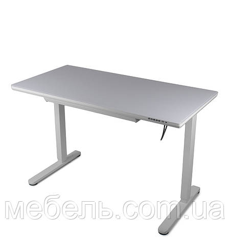 Регульований стіл Barsky StandUp white glass 1200*600 BST-12new, фото 1