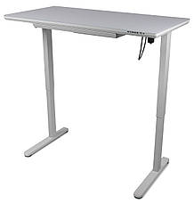 Регульований стіл Barsky StandUp white glass 1200*600 BST-12new, фото 4