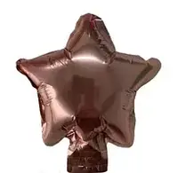 Фольгована кулька "Зірка" рожеве золото металік 5"(12см)