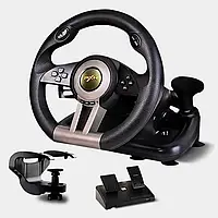 Компьютерный руль для игр с коробкой передач и педалями, Игровой руль поворотный на 180 градусов PS3 PS4