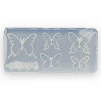 Молд (трафарет, форма) силиконовый, для объёмного дизайна ногтей (4х2 см) Бабочки - 122