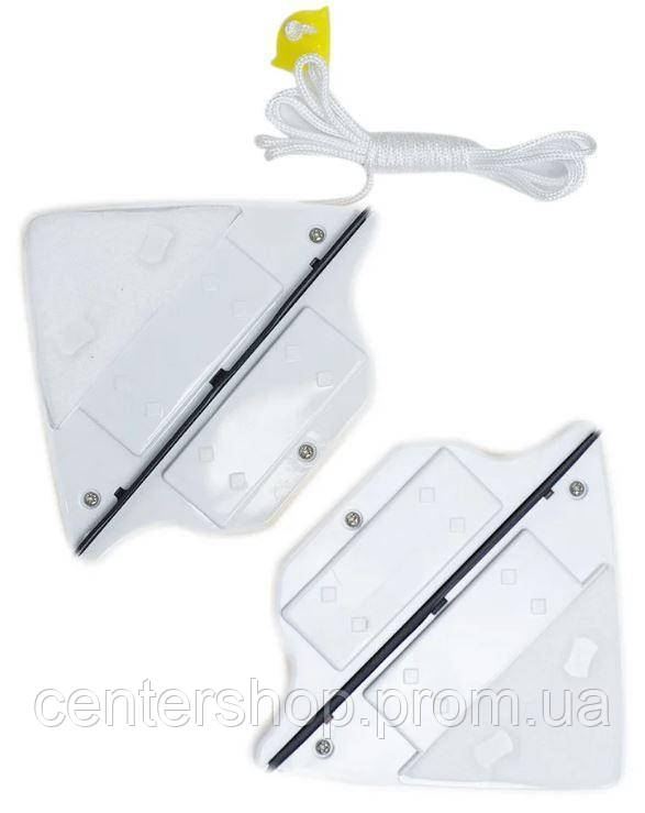 Магнитная щетка для мытья окон с двух сторон Easy Cleaner Wiper 01 мочалка для окон на магните Center - фото 6 - id-p2208144166