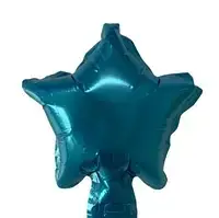 Фольгована кулька "Зірка" блакитна металік 5"(12см)