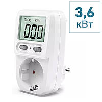 Ваттметр цифровий 3,6 кВт із LCD дисплеєм
