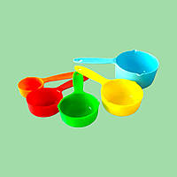 Набір ковшів мірних пластикових Набір із 5 мірних ємностей 30 ml, 60 ml, 80 ml, 125 ml, 250 ml.