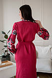 Бодове плаття вишиванка FOLK на ґудзиках з поясом арт. 4646, фото 5