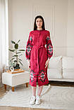 Бодове плаття вишиванка FOLK на ґудзиках з поясом арт. 4646, фото 2