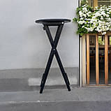 Кавовий Круглий Високий Розкладний Стіл Для барів Ресторанів або Кафе Власне виробництво Дерево, фото 3