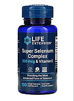 Super Selenium Complex с витамином Е, Life Extension, 200 мкг, 100 капсул