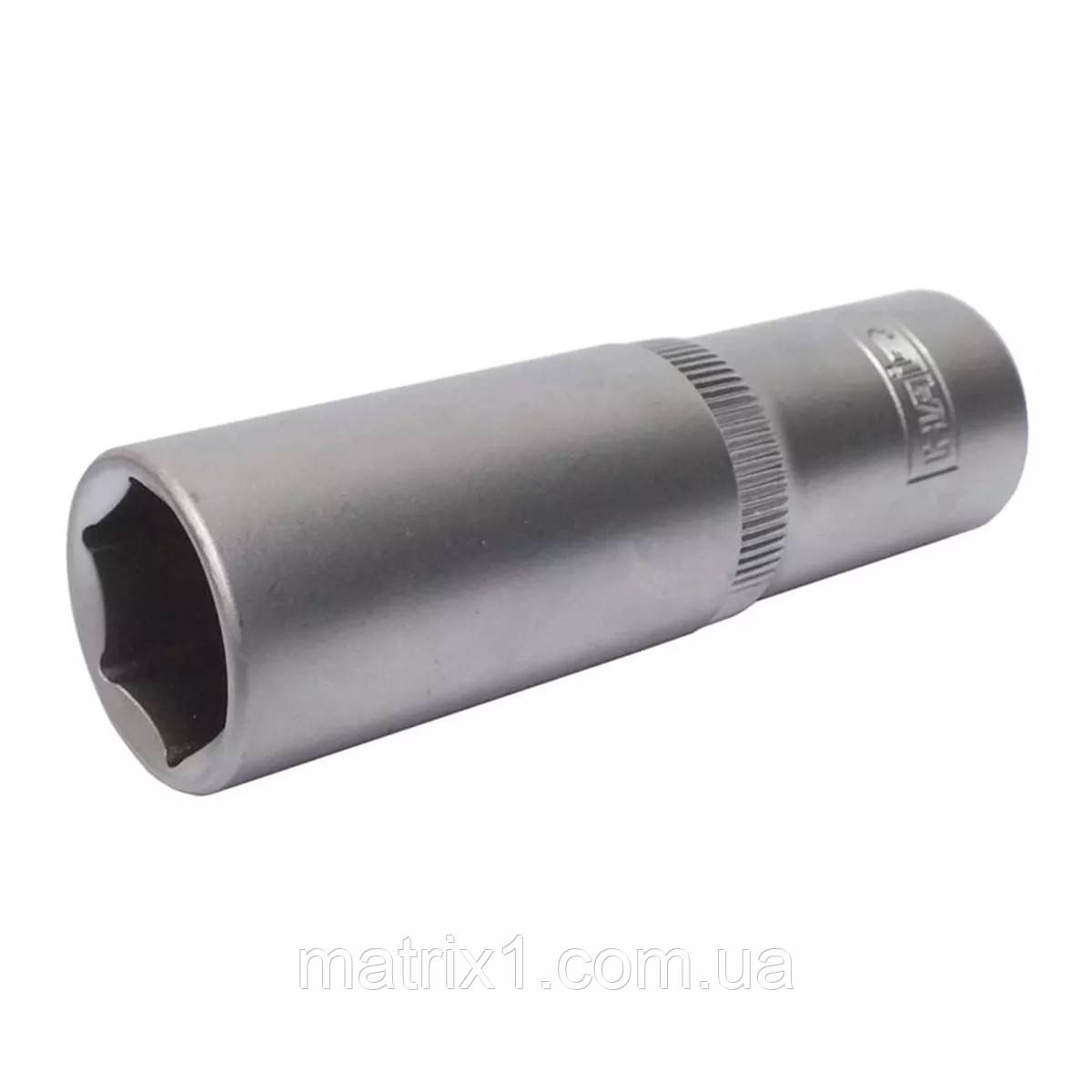 Головка торцева довга шестигранна 1/2" сатин 19 мм x 77 мм HAISSER 70058
