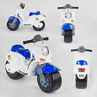 Дитячий ігровий мотоцикл скутер Машинка каталка для прогулянок на вулиці Білий колір