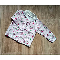 Ясельна кофта сорочечка для дівчинки р.80 - 9-12 місяців, 88302, утеплена (начос)