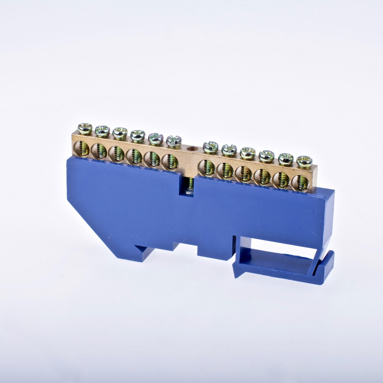 BC-4А 12 нульова шина з ізолятором на Din-рейку на 12 отворів, фото 1