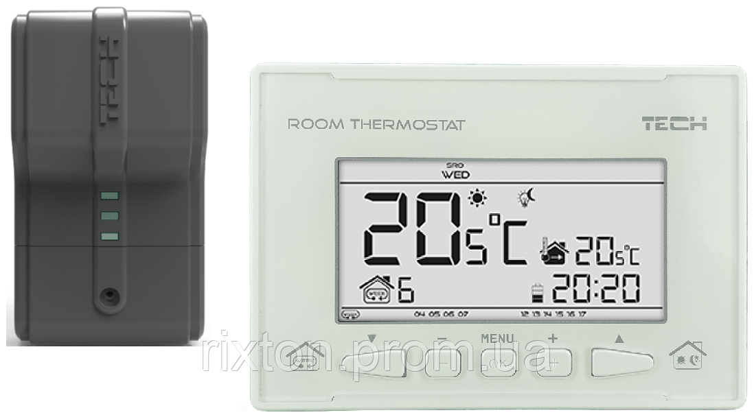 Кімнатний регулятор температури Tech ST-290-v2 (бездротовий) (білий)
