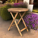 Стіл Барний Круглий Розкладний Для барів Ресторанів або Кафе 90*70 см темний горіх, фото 2