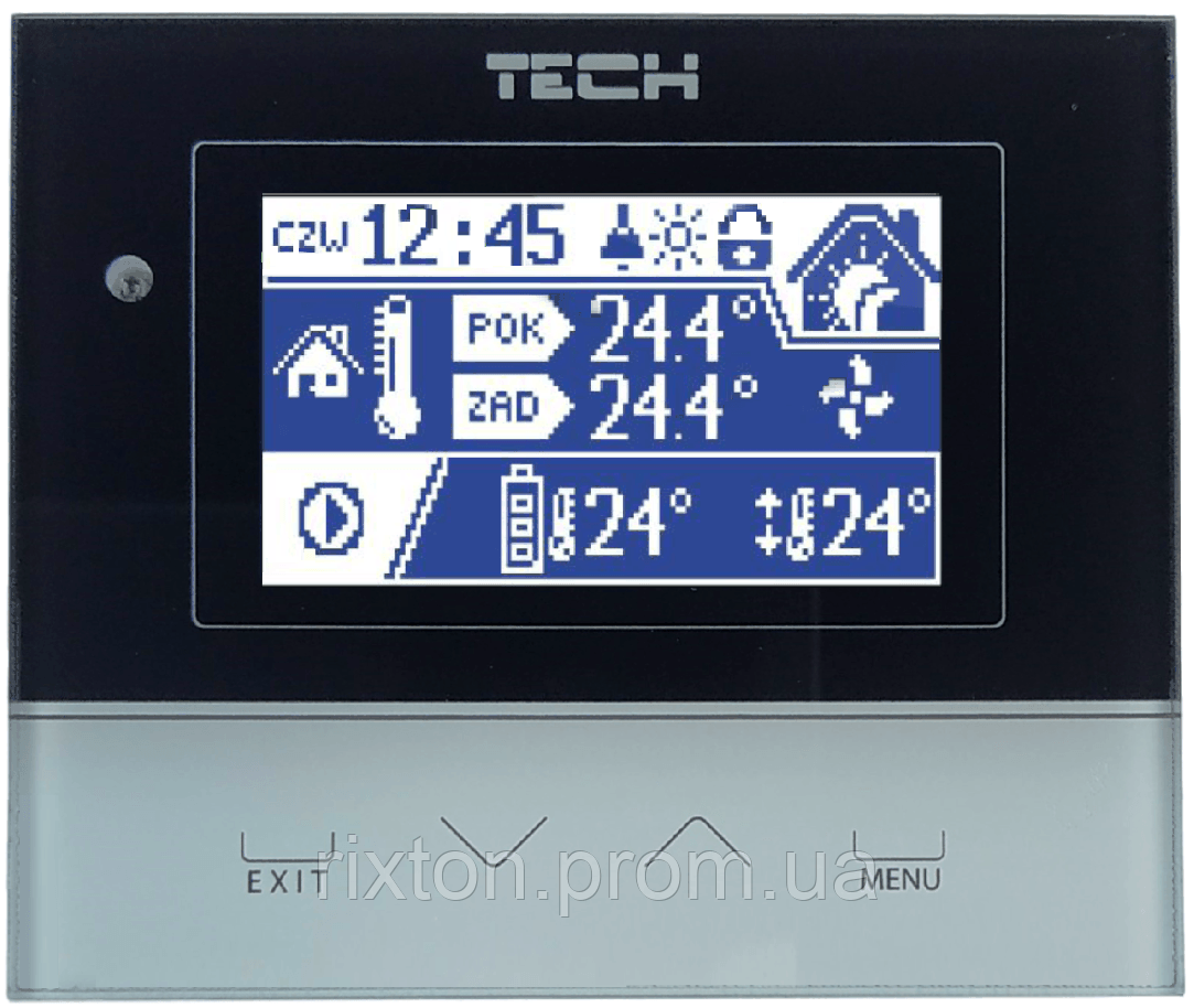 Кімнатний регулятор температури Tech ST-296 (чорний)