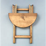 Стіл Барний Круглий Розкладний Для барів Ресторанів або Кафе 90*70 см темний горіх, фото 6