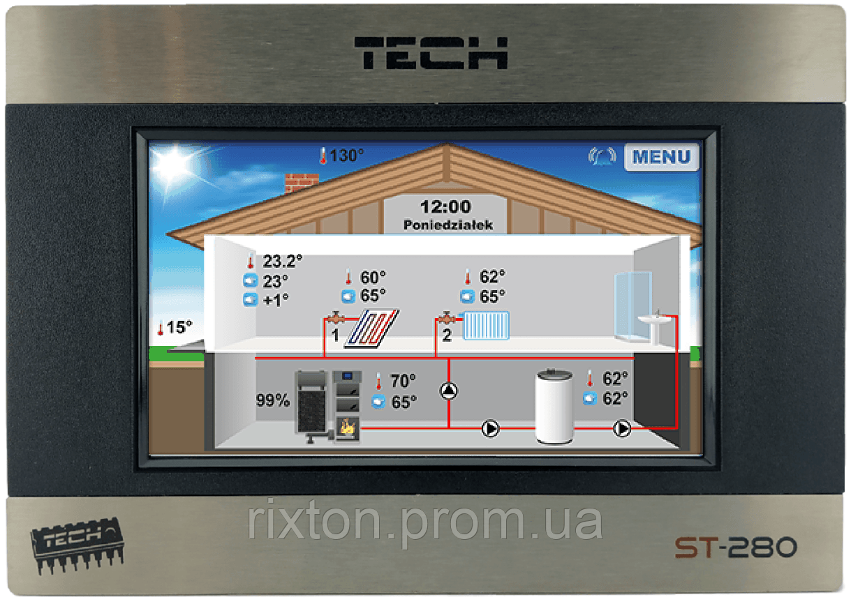 Кімнатний регулятор температури Tech ST-280 (білий)