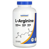 Аргинин Nutricost L-Arginine 500 мг 300 капс.